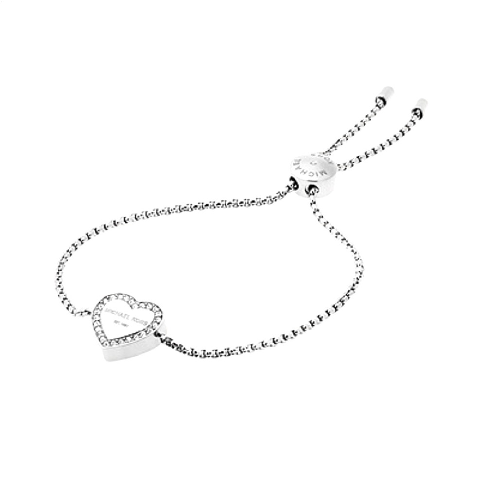 🖤 MICHAEL KORS LOGO SILVER-TONE SLIDER BRACELET 🖤